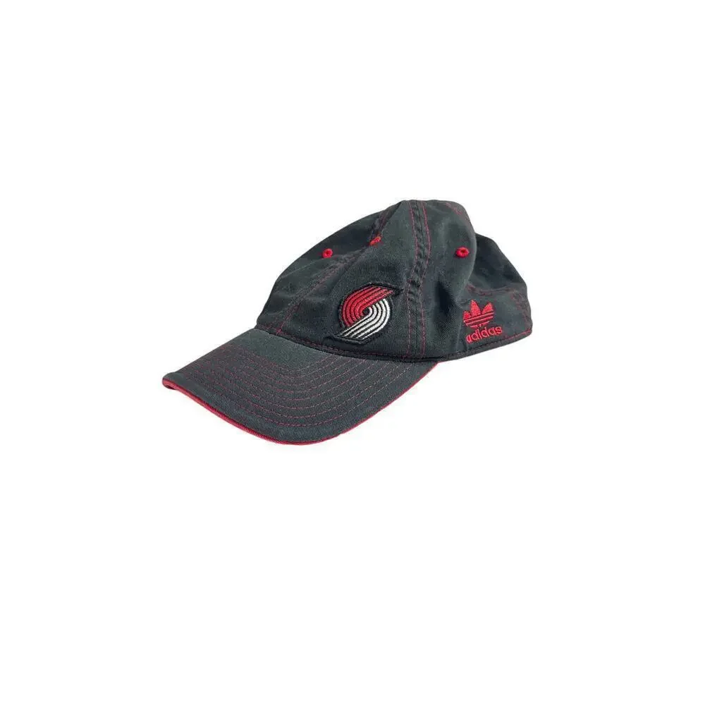 Adidas x NBA Portland Trail Blazers Flexfit Hat Black/Red One Size